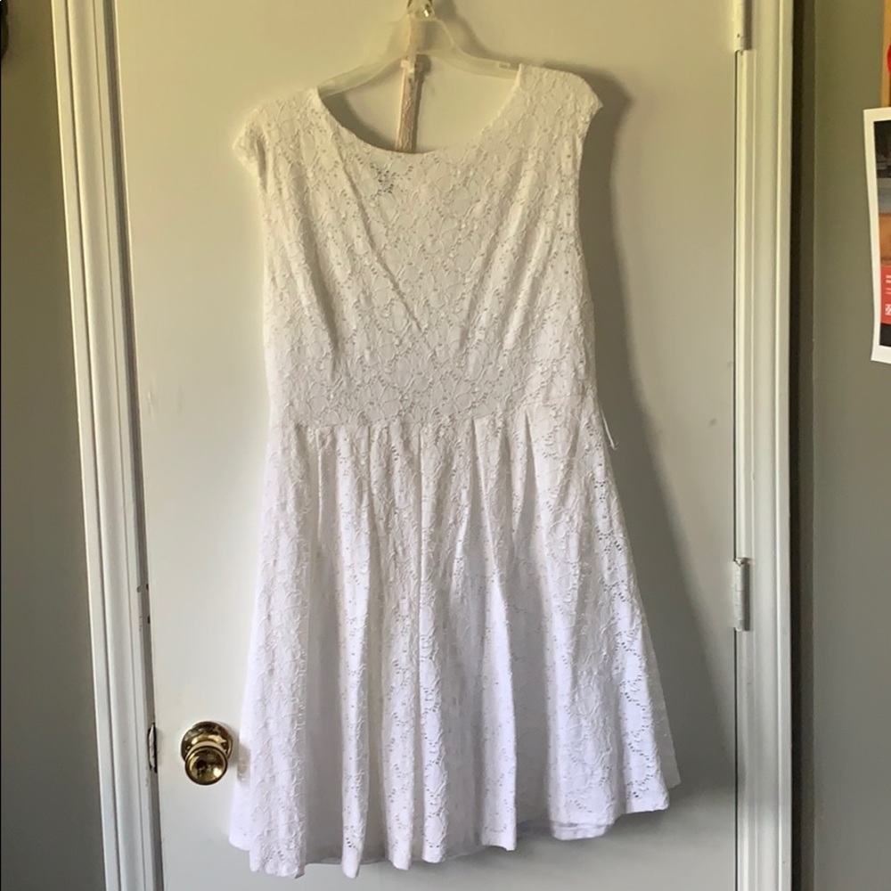 White floral dress